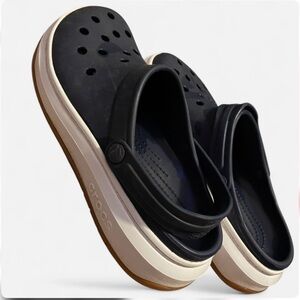 CROCS Navy Blue and White Loafers